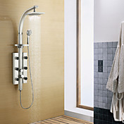 200*200mm Wall Mount Rotatable Shower Panel Faucet with Body Sprays - Painting Finish