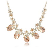 Elegant Alloy With Rhinestone Women's Necklaces