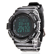 Hombres digital de goma reloj de pulsera automático (Negro)