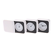 3-in-1 pieghevole analogico sveglia Termometro Igrometro (bianco, 1xAG13)