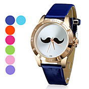 Mujer y Estilo de Fashional de cuarzo analógico reloj de pulsera de la PU de la muchacha (colores surtidos)