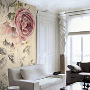 Roze Rozen Bloemen Natuur Mural