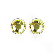 Gorgeous Alloy Round Crystal Solitaire Earrings(More Colors)