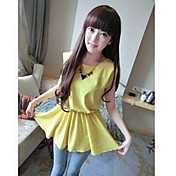 Women's Chiffon Peplum Sleeveless Blouse