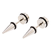 24 * 7 mm Diamond Round Stainless steel Stud Earrings