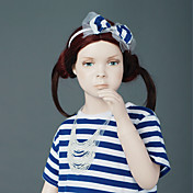 Capless High Quality Synthetic Red Cute Wavy Children's Hair