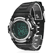 Los hombres de pulsera de goma Estilo Digital Automatic Watch (Negro)