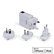 Dual USB universale caricabatterie da viaggio con iPhone 4 cavo 1,2 m per iPhone, iPad e altro ancora (MFi License)