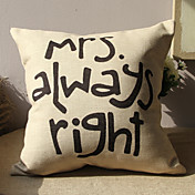 Mrs.Always Direito Imprimir fronha decorativa