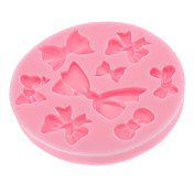 DIY выпечки 3D бантом Стиль Cookie печенье Mold (случайный цвет)