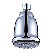 Contemporary Chrome Finish Thermochromic LED Showerhead