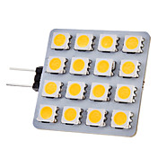 G4 2W 16x5050SMD 150-180LM 3000-3500K Warm White Light LED Spot Bulb (12V)