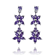 Lovely geplatineerd Cubic Zirconia oorbellen (meer kleuren)