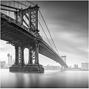Impresso Arte Paisagem Manhattan Bridge 1 por Moises Levy