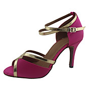 Customized Women's Satin Upper Latin / Ballroom Performance Dance Shoes