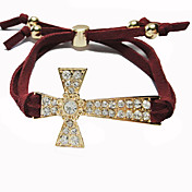 Women's Special Diamond Cross Fur Alloy Bracelet