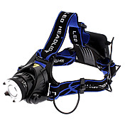 Mettere a fuoco Zoom regolabile 3-mode Cree XM-L T6 LED del faro (1000LM, 10W, 4xAA)