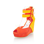 Chic Suede Wedge Heel Sandals With Buckle Party / Evening Shoes (More Colors)
