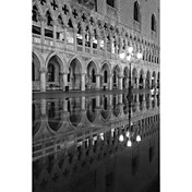 Printed Art Landscape Venetia Reflection by Moises Levy