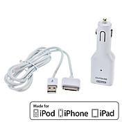 CAPDASE USB Car Charger & Kabel für iPhone, iPad, iPod (MFi Certificate)