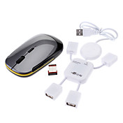 USB 2.4GHz Wireless Mouse/USB 2.0 Hi-Speed 4-Port Mini Hub  ECS003076