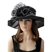 Noir élégant d'organza occasions Chapeaux