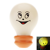 Sensore di luce volto sorridente lampadina a forma di luce bianca calda a LED di notte della lampada (220)