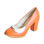Leatherette Chunky Heel Closed Toe With Bowknot Party / Evening Shoes (More Colors)