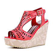 Shining Leatherette Wedge Heel Sandals With Buckle Party / Evening Shoes (More Colors)