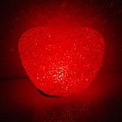 Cristallo Sweet Heart Shaped Colore che cambia la luce di notte del LED (USB, colore casuale)