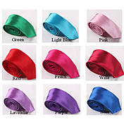 Men's Fashion Candy Color Narrow Polyester Tie
