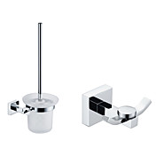 Brass Chrome Finish Bathroom Accessory Sets (Include Robe Hooks,Toilet Brush Holder)