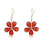Elegante Alloy Blume Crystal Ohrhänger (mehr Farben)