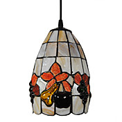 40W Kunstnerisk Tiffany anheng lys med Stained Glass Skjerm i Fruit Design