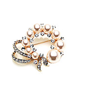 Gorgeous Alloy With Rhinestones / Imitation Pearl Brooch