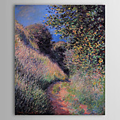 Oil famoso quadro A Path em Pourville por Claude Monet