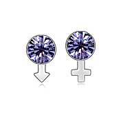 Fabulous Alloy Onregelmatige Nagel van het Kristal Earring (meer kleuren)