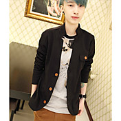 Men's Stand Solid Color Knitwear Cardigan