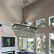 60w kristal kralen hanger met 3 lampjes en kubieke armatuur