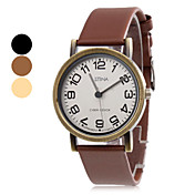 Casual unisex analogico stile pu orologio da polso al quarzo (colori assortiti)