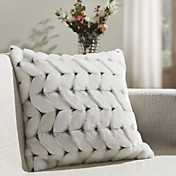 White Faux Fur Decorative Pillow Cover