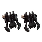 Substrato mobilizzabile per GoPro Telecamere (2 Pezzi) Per confezione (Nero)