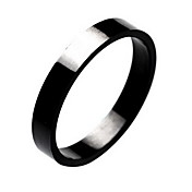 Titanio Acero Negro Anillo