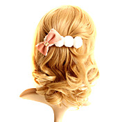 Handmade White Wool 10cm Sweet Lolita Barrette with Bow