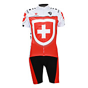 Kooplus 2013 Switzerland Pattern 100% Polyester Short Sleeve Quick Dry Mens Cycling Suits
