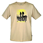 Men's Fashionable Painting Round Collar T-shirts(Yellow)