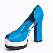 Stylish Leatherette Chunky Heel Peep Toe Party / Evening Shoes (More Colors)