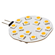 G4 2.5W 15x5050SMD 180-210LM 3000-3500K Warm White Light LED Spot Bulb (12V)