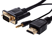 HDMI V1.4 to VGA & Audio Conversion Cable (1.8 m)