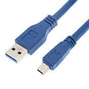USB 3.0 al micro-B M / M Cavo rotondo (1 m, blu)